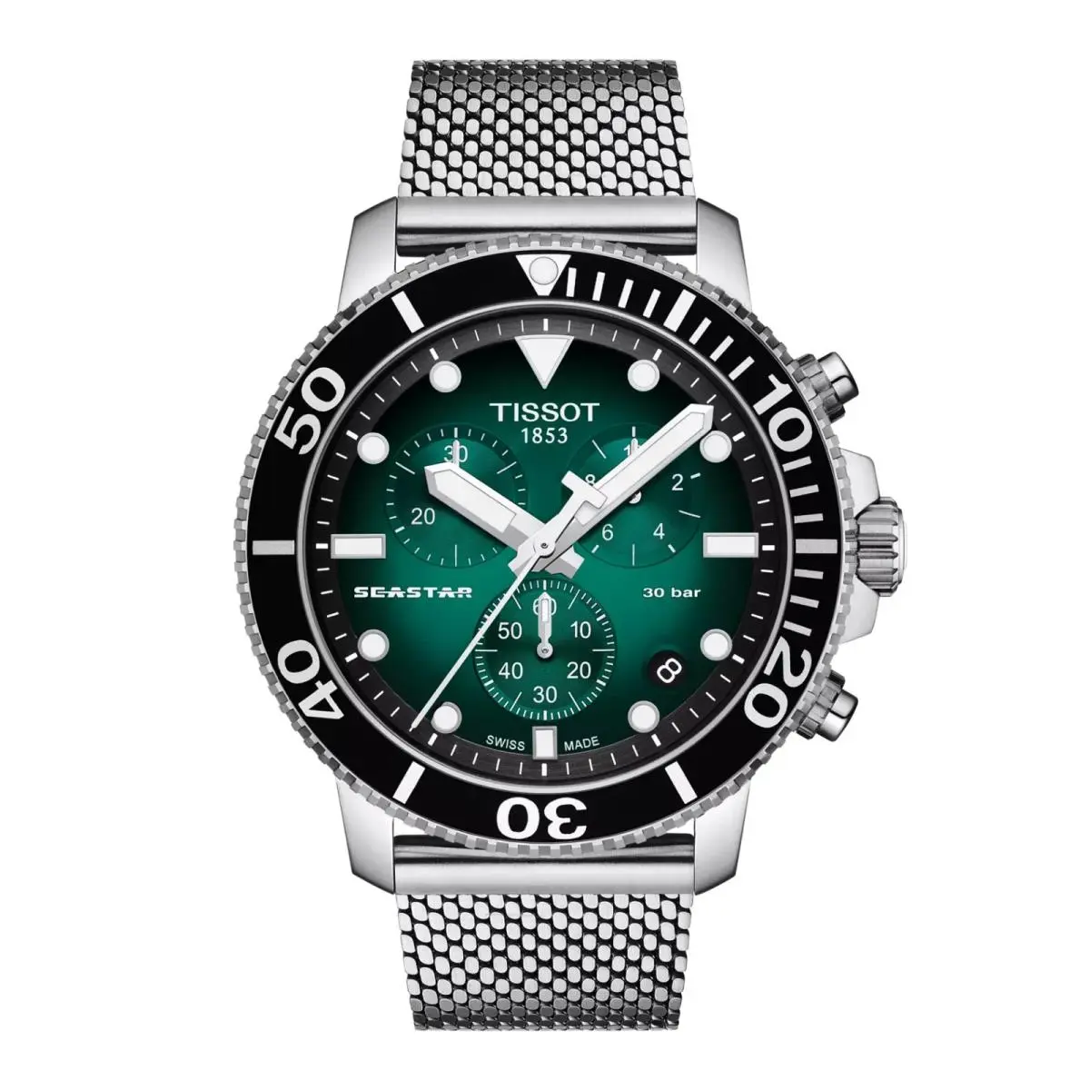 Tissot Seastar 1000 Chronograph Quartz Green Dial Men’s Watch T120.417.11.091.00