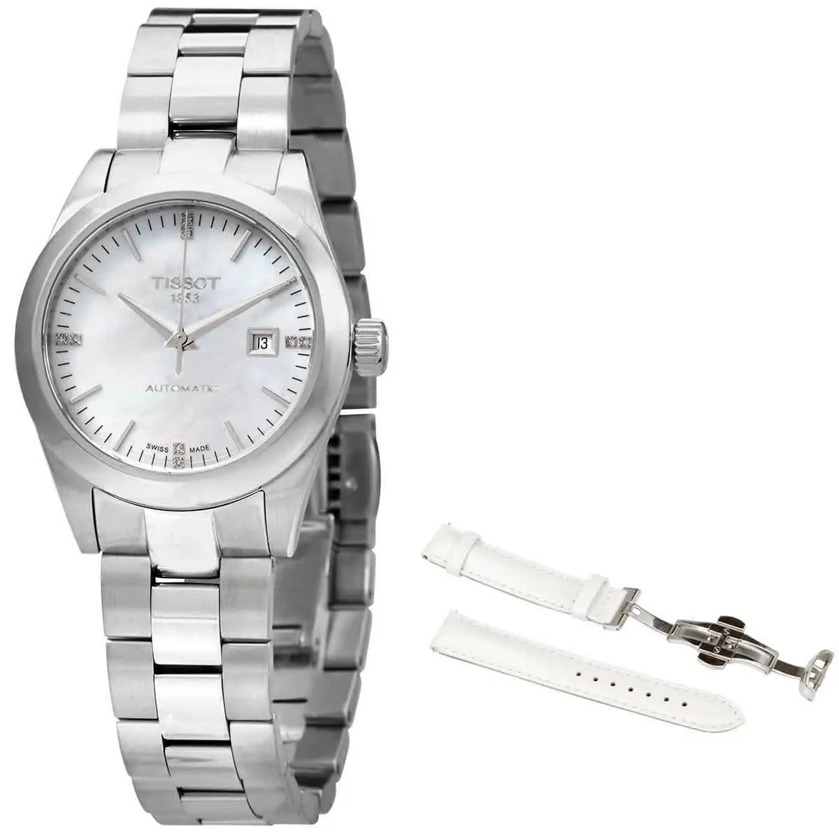 Tissot Automatic Diamond White Mop Dial Ladies Watch T132.007.11.116.00
