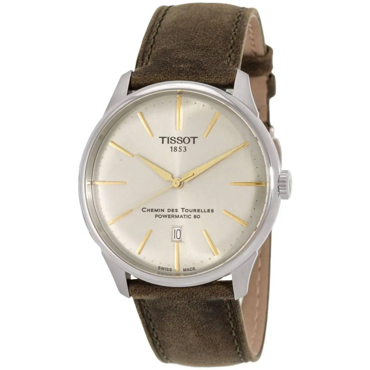 Men`s Watch Chemin Des Tourelles Automatic Leather Strap T1394071626100 by Tissot