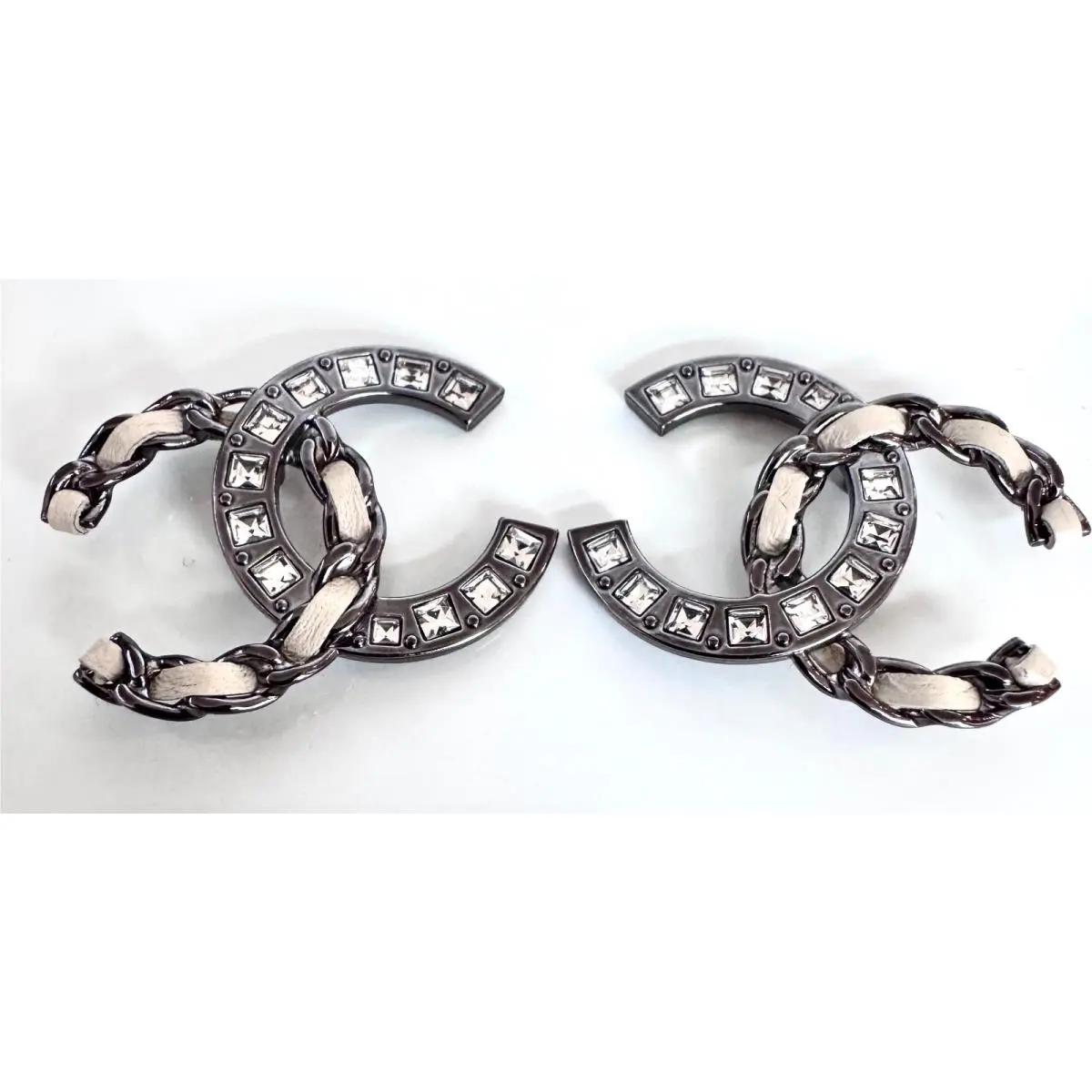 Chanel CH 5455QB CH 5457QB Silver Beige Replacement Temple Side Icon