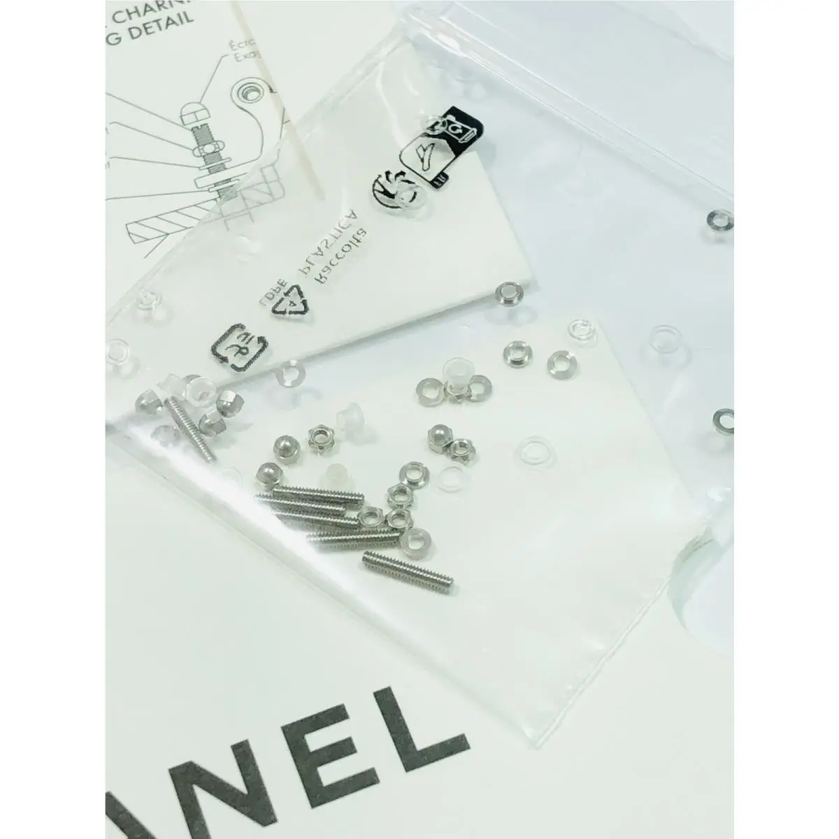 Chanel CH 4286T CH 4287T Silver Replacement Mounting Lenses Screws Kit