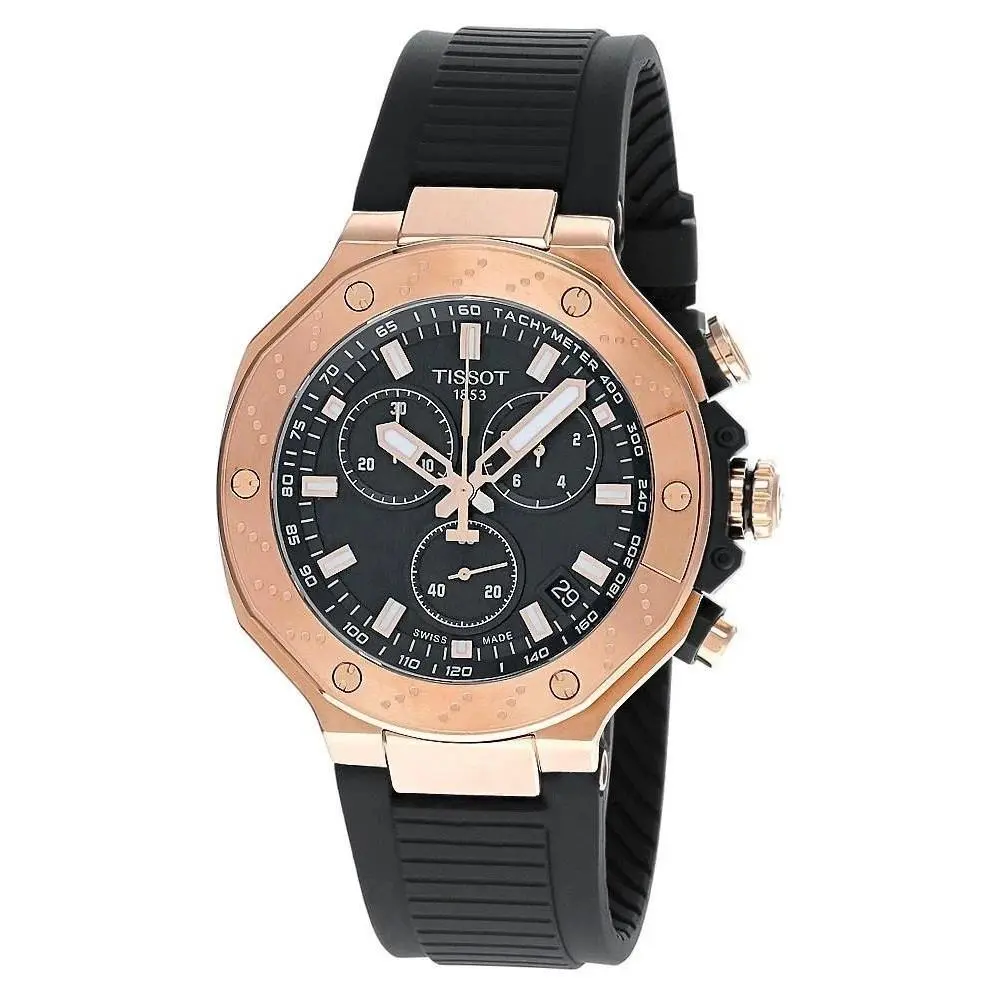 Tissot T-race Chrono Quartz 45mm Rubber Men`s Watch T1414173705100