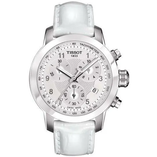 Tissot PRC200 Danica Patrick Limited Edition Ladies Watch T055.217.16.032.00 - Dial: White, Band: White, Bezel: Silver