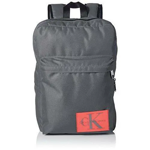 Calvin Klein Men`s Ballistic Nylon Slim Square Backpack Charcoal Grey