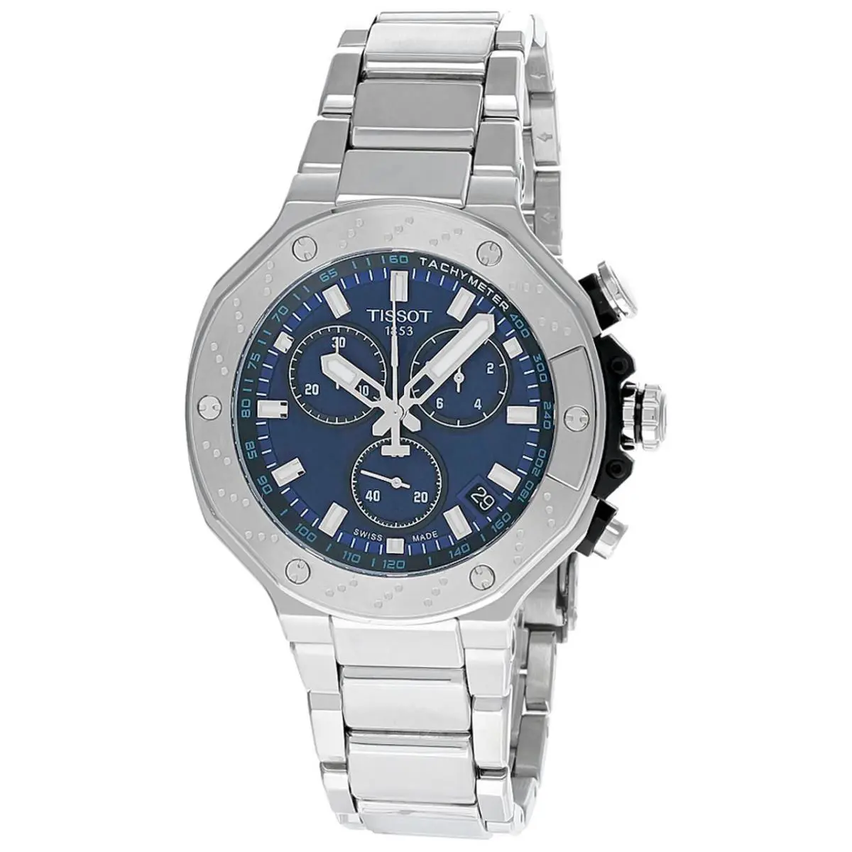 Tissot T-race Chrono 45MM Quartz SS Blue Dial Men`s Watch T141.417.11.041.00