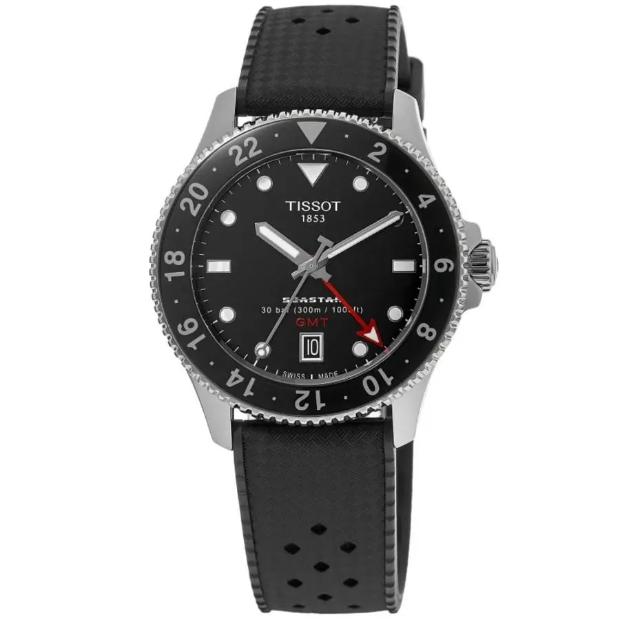 Tissot Seastar 1000 Quartz Gmt Black Dial Men`s Watch T120.852.17.051.00