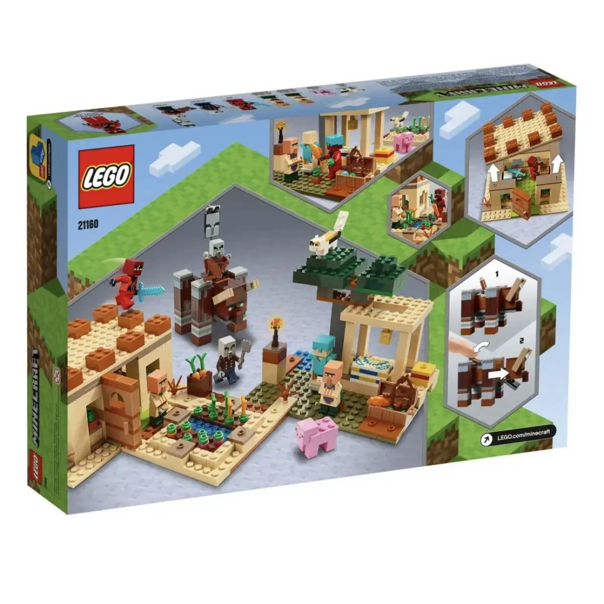 Lego Minecraft: The Illager Raid 21160 - Retired Set - Red