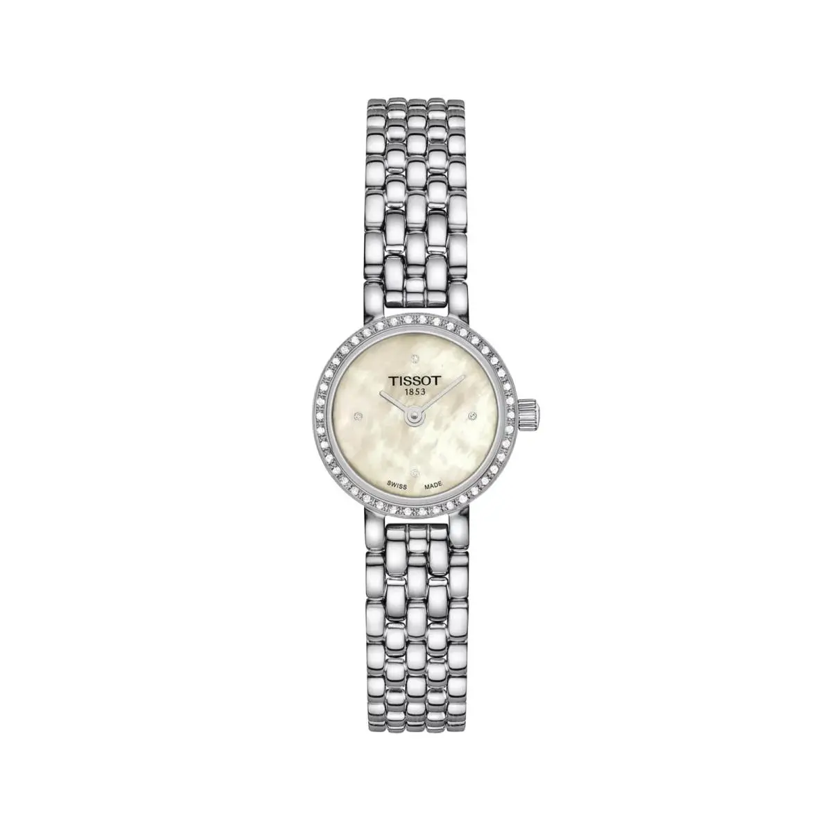 Tissot Ladies Mother of Pearl Diamond Sapphire Watch - T1400096111600