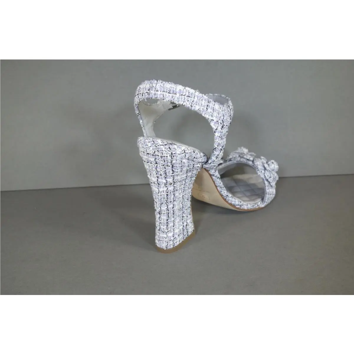 Chanel shoes - Chanel Camellia Sandals - Camellia Sandals - Purple, s: Lavender/Purple White Black (UPC: 3572641375399) 7