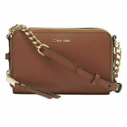 Calvin Klein Marybelle Saffiano Double Zip Organizational Crossbody Luggage