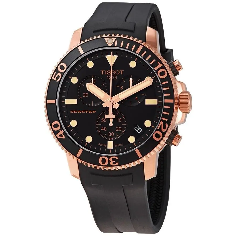 Tissot Seastar 1000 Chrono 45.5mm Black Dial Men`s Watch T120.417.37.051.00