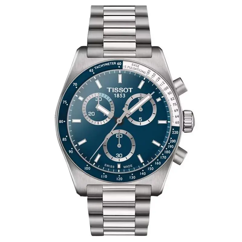 PR516 Chronograph 40mm Blue Dial Steel Men`s Watch T1494171104100 by Tissot