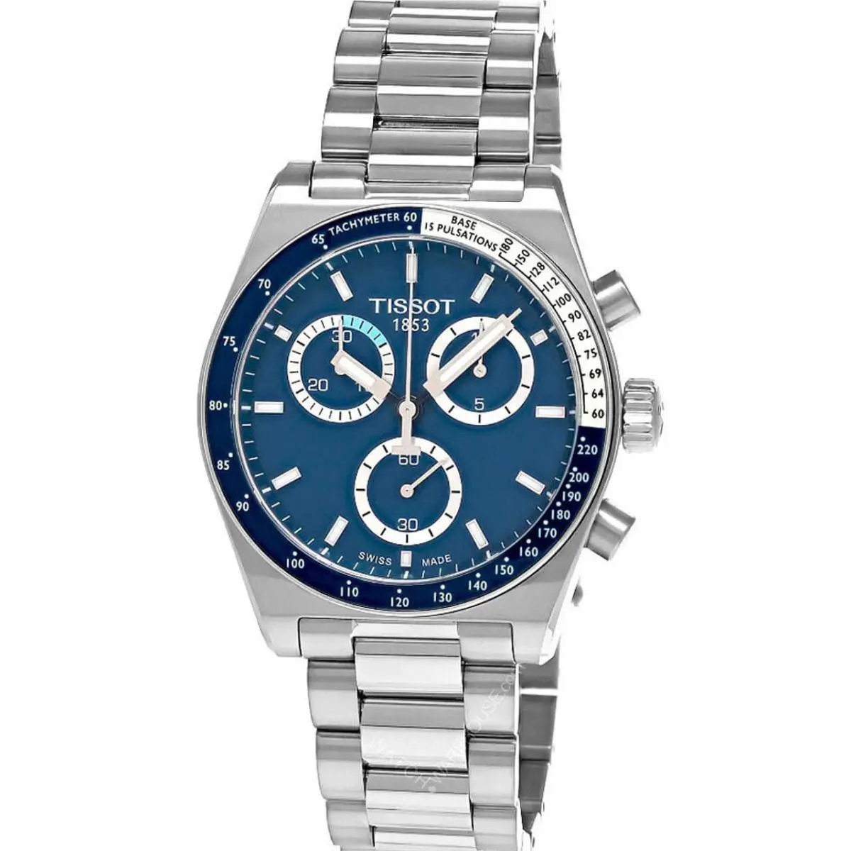 Tissot PR516 Chrono Quartz 40MM Blue Dial SS Men`s Watch T149.417.11.041.00