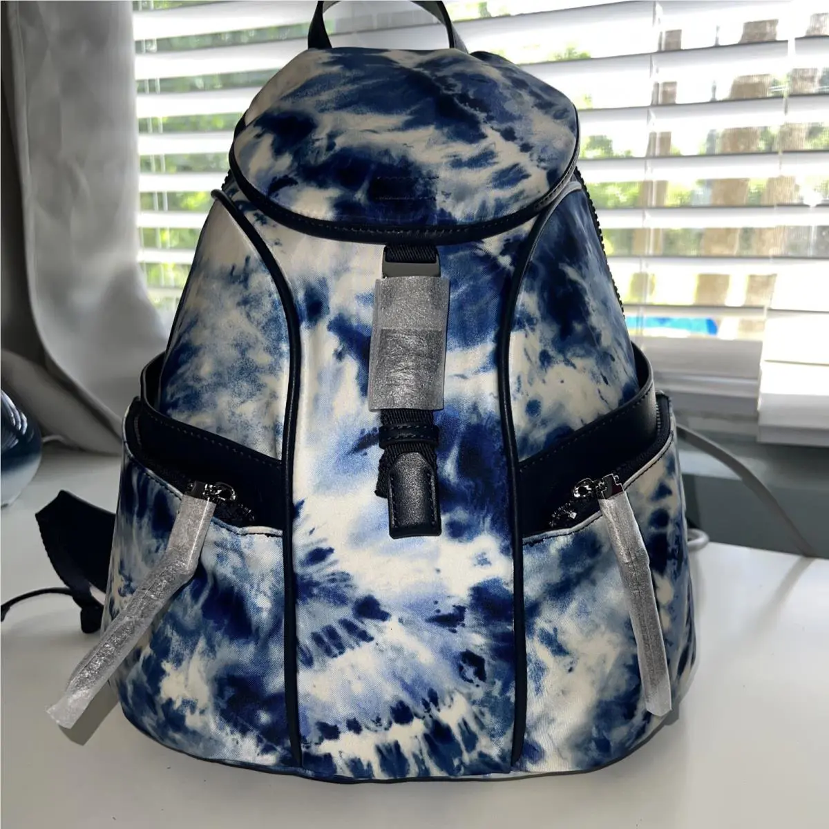 Calvin Klein Shay Small Backpack Serenity Blue with White