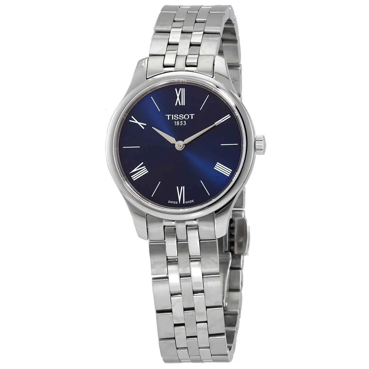 T063.209.11.048.00 Tradition 5.5 Blue Dial 31 mm Women`s Watch by Tissot