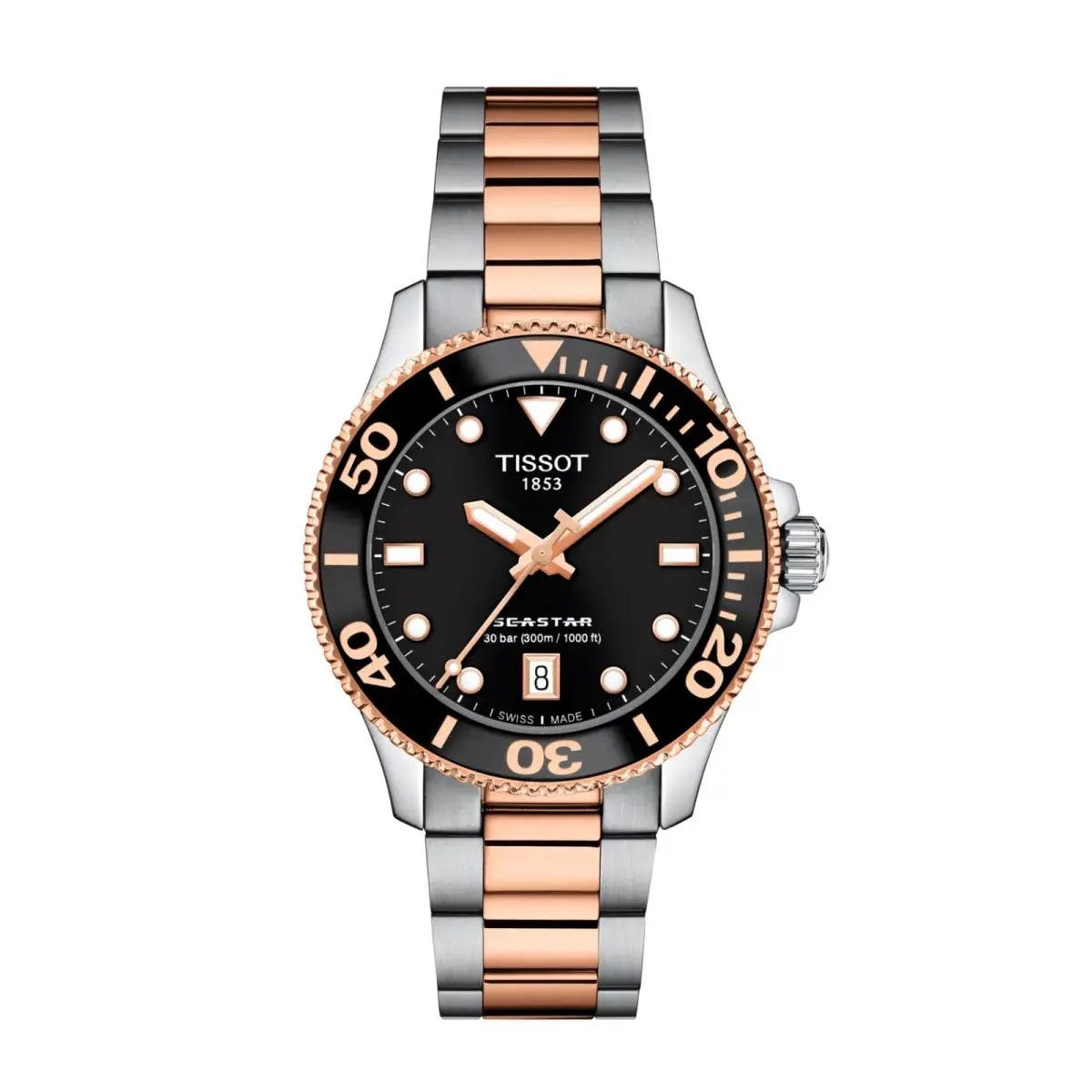 Tissot T120.210.22.051.01 Seastar 1000 Steel Rose Gold 36 mm Quartz Wrist Watch