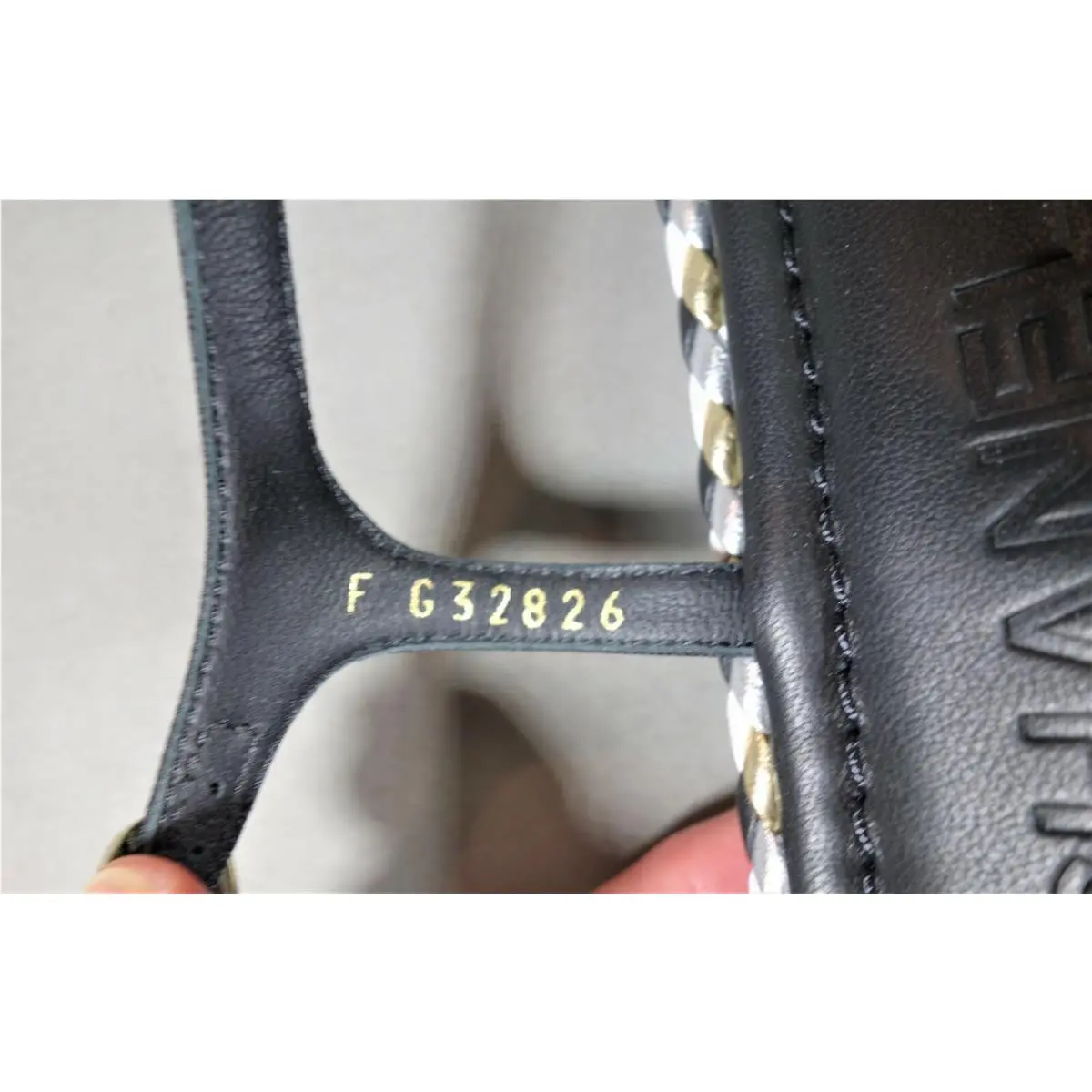 Chanel shoes - Chanel thong flat sandals - thong flat sandals - Black, s: Mostly Black with the white & Gold accents (UPC: 3572642635959) 8