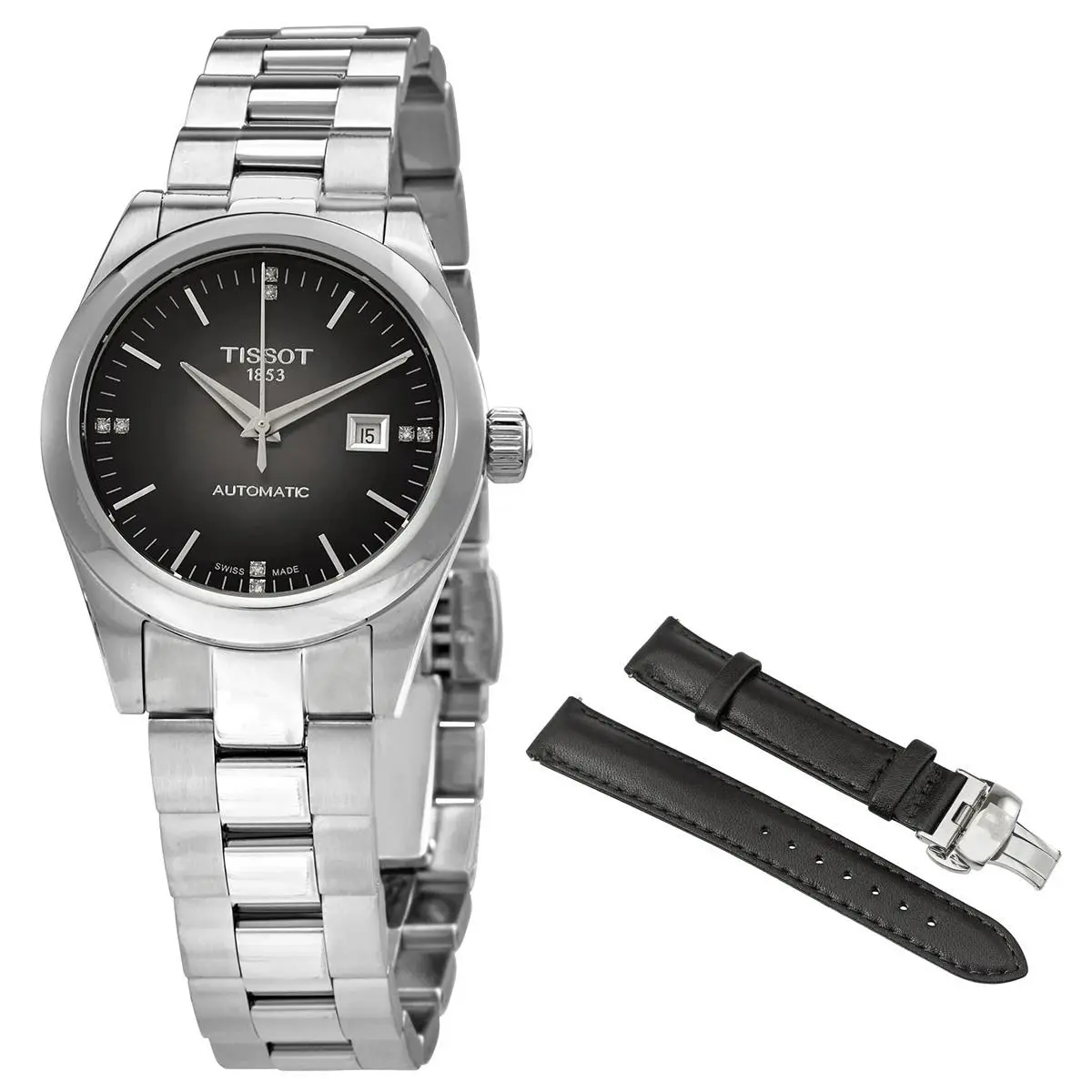 Tissot Ladies T-my Lady Automatic Diamond Anthracite Watch - T1320071106600