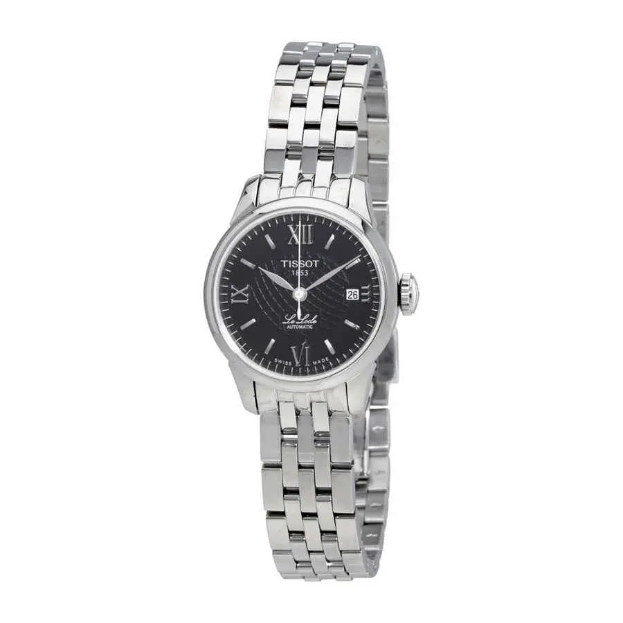 Tissot Le Locle Automatic Black Dial Ladies Watch T41.1.183.53 - Black, Dial: Black, Band: Gray
