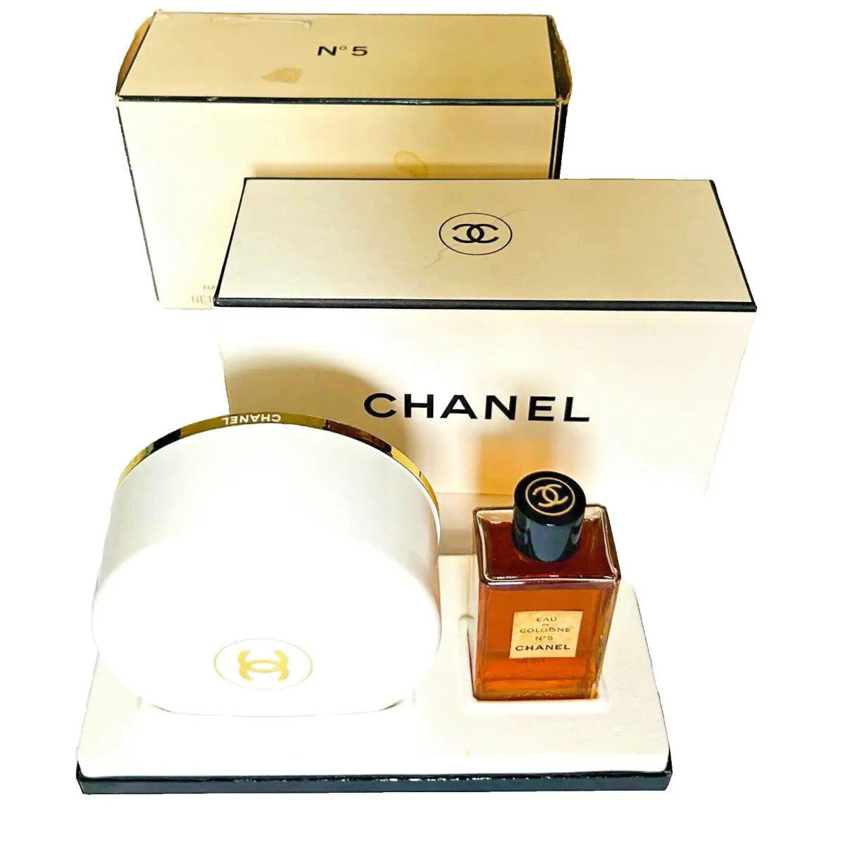 Vintage Chanel NO.5 Bath Powder 4 oz Eau DE Cologne 2 fl oz