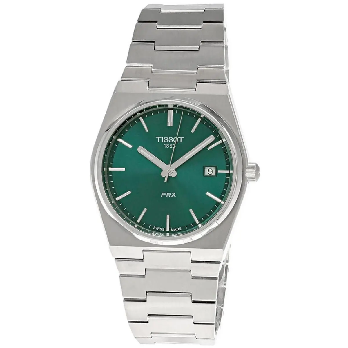 Tissot Prx Quartz 39.5mm Green Dial SS Mens Watch T137.410.11.091.00