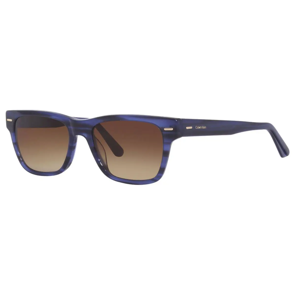 Calvin Klein CK21528S 416 Sunglasses Men`s Striped Blue/brown Gradient Lens 53mm