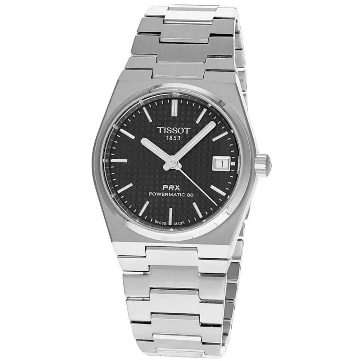 Tissot Prx Powermatic 80 35mm Black Dial SS Unisex Watch T137.207.11.051.00