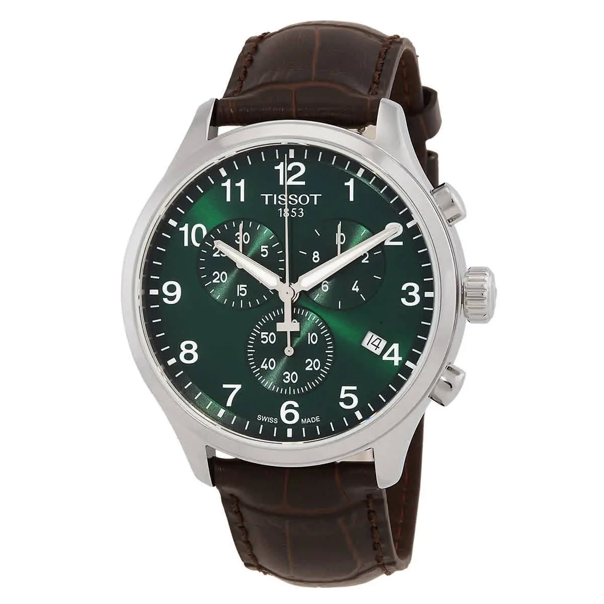 Tissot Chrono XL Classic T116.617.16.092.00 T1166171609200 Warranty Incl - Dial: Green, Band: Brown, Bezel: Silver