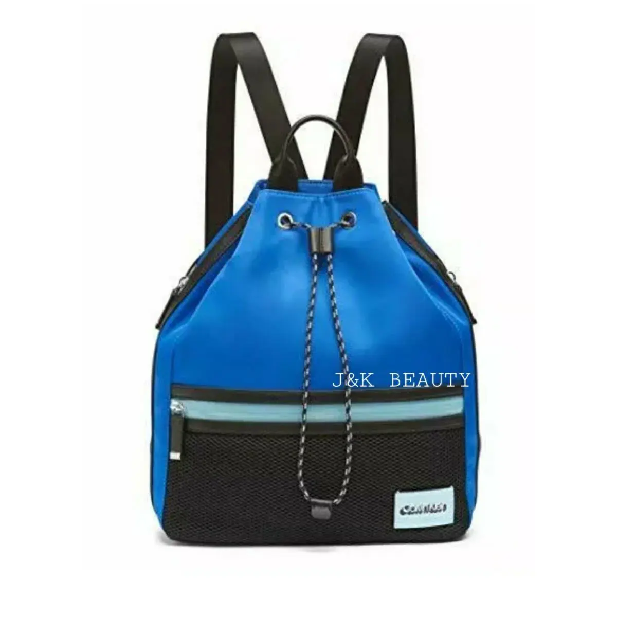 Calvin Klein Whendi Nylon Mesh Draw String Backpack Retro Blue