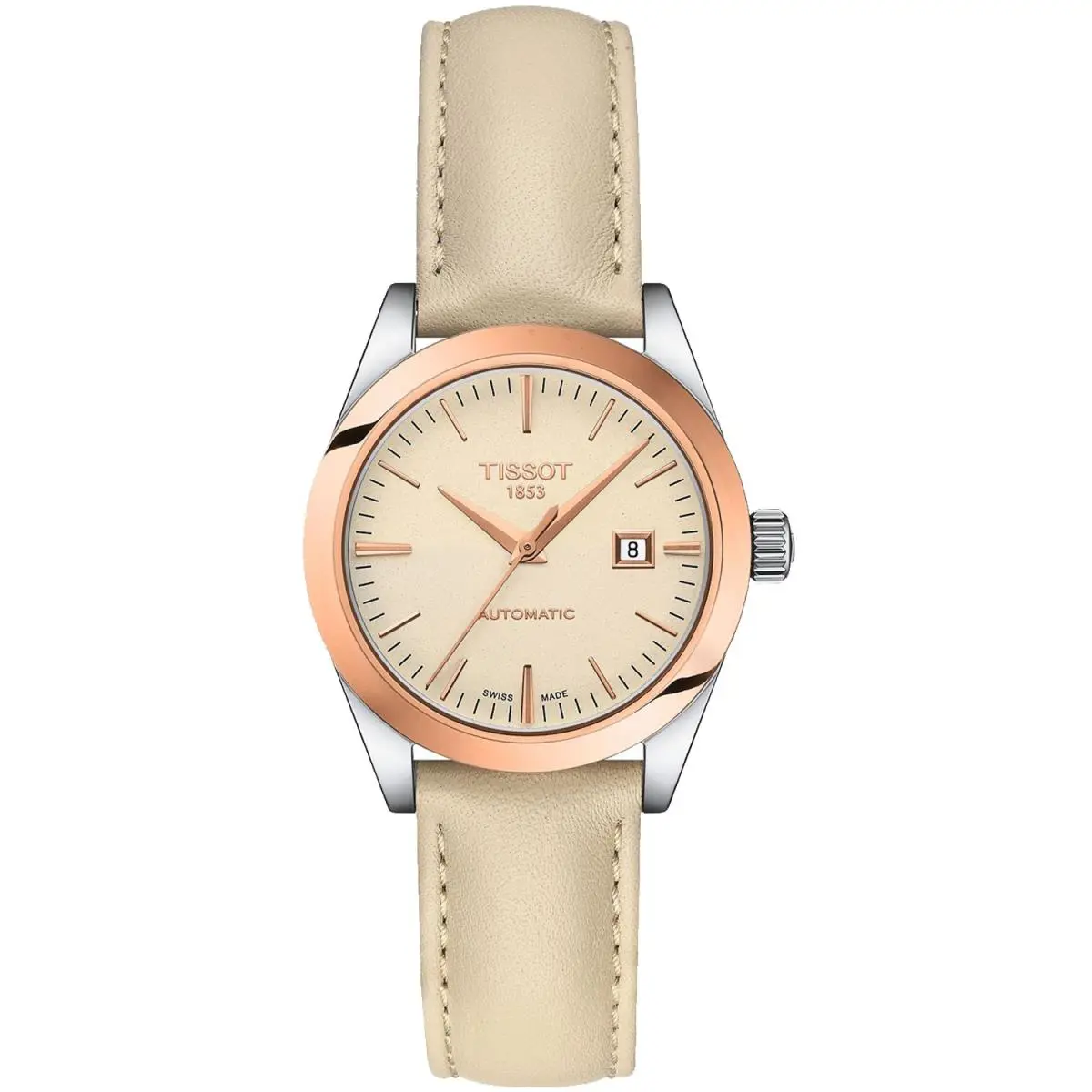 Women`s T-my Beige Dial Watch - T9300074626100 by Tissot
