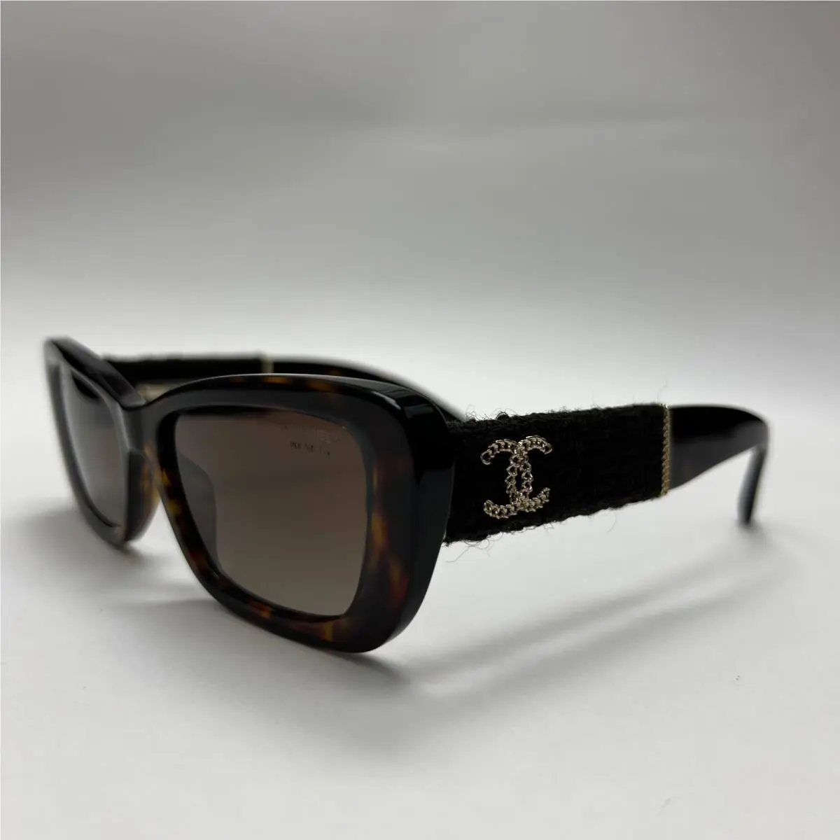 Chanel 5514 C714/S9 53-17 Dark Havana Frame w/ Polar Brown Lenses