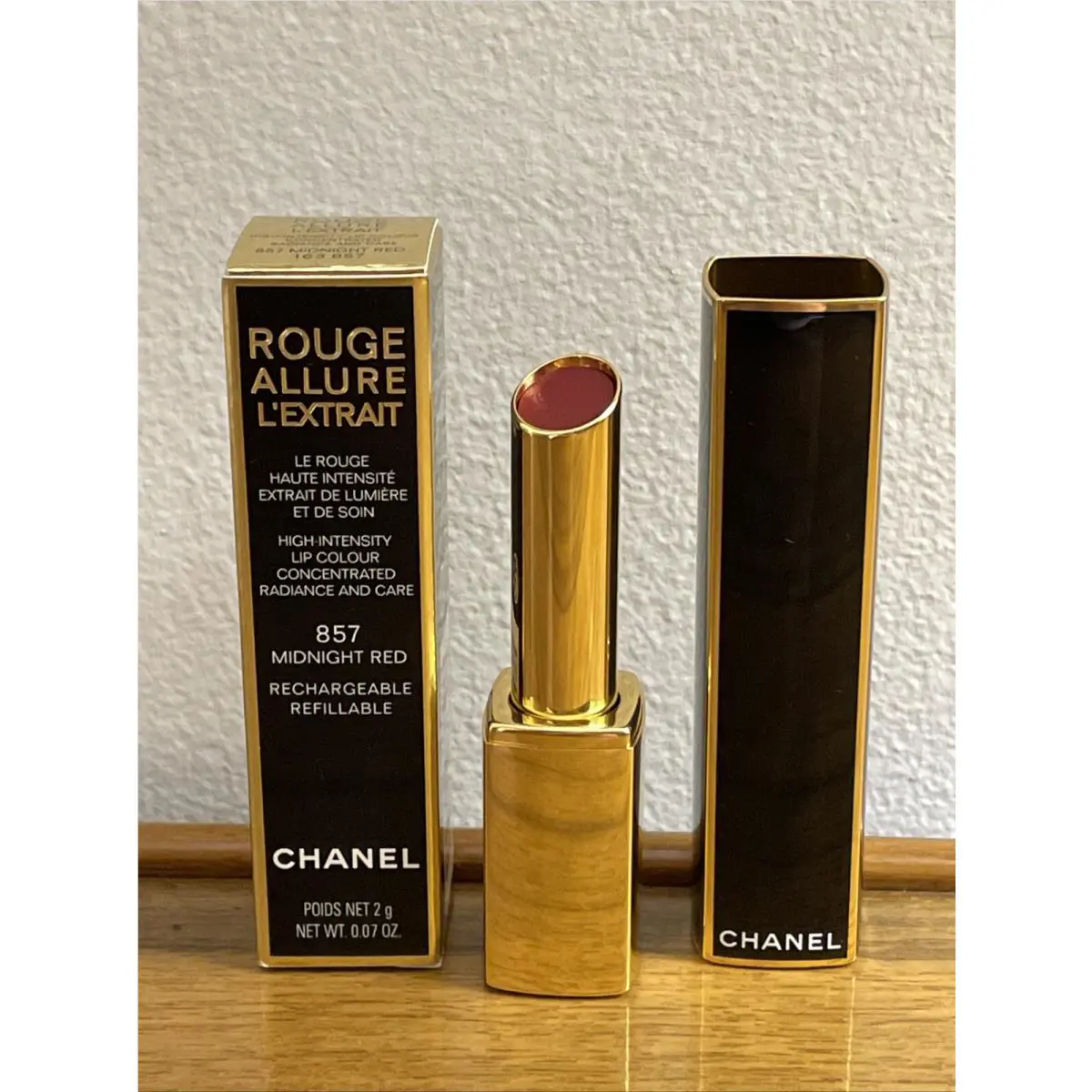 Chanel Rouge Allure L`extrait 857 Midnight Red High-intensity Lip Color .07oz