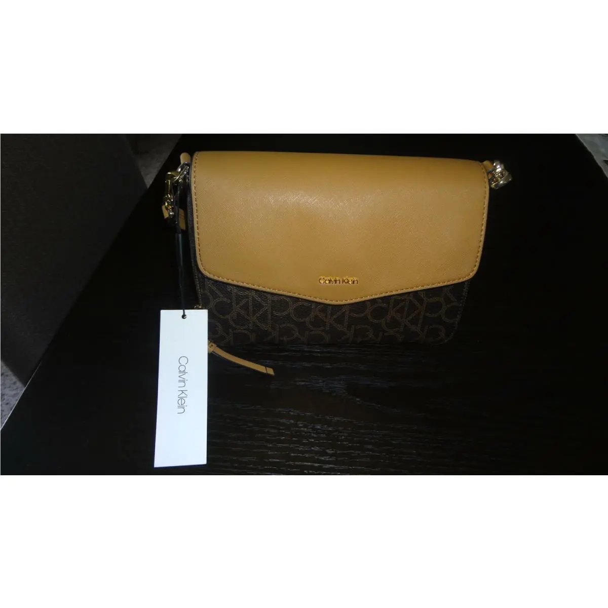 Calvin Klein Ava Style Purse Tan and Brown