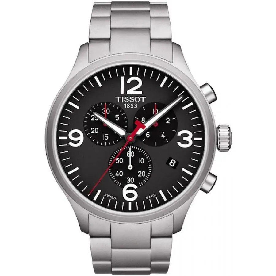 Tissot T-sport Chronograph XL Black Dial Men`s Watch T116.617.11.057.00 - Dial: Black, Band: Silver