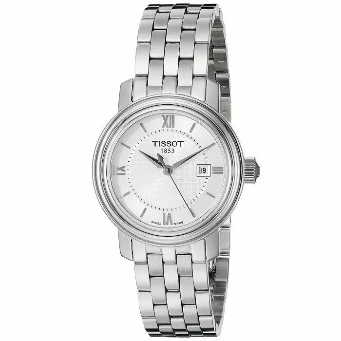 T097.010 A Bridgeport Silver Tone Dial Date Saphire Crystal Women`s Watch by Tissot