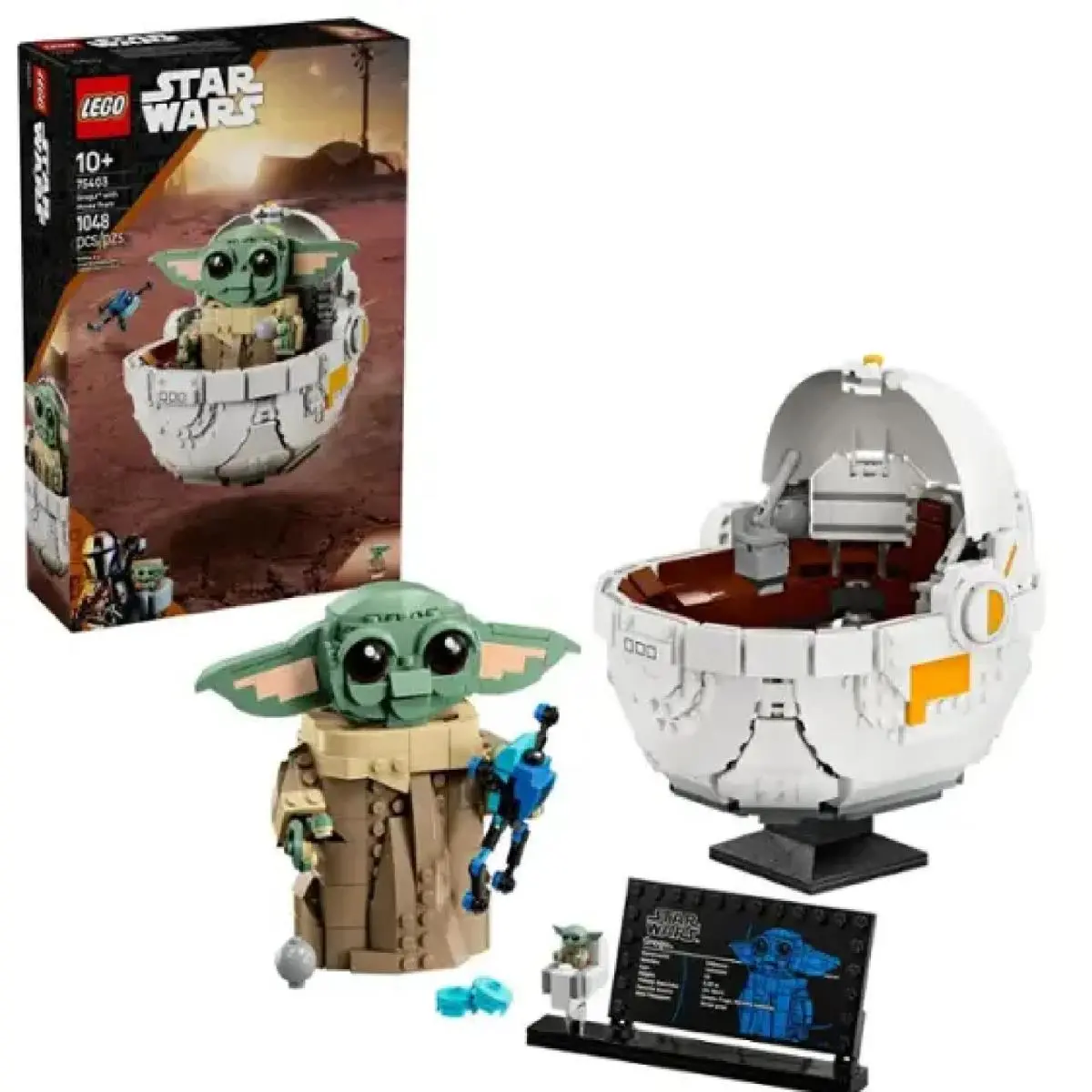 Lego 6527521 Star Wars The Mandalorian: Grogu with Hover Pram Buildable Toy