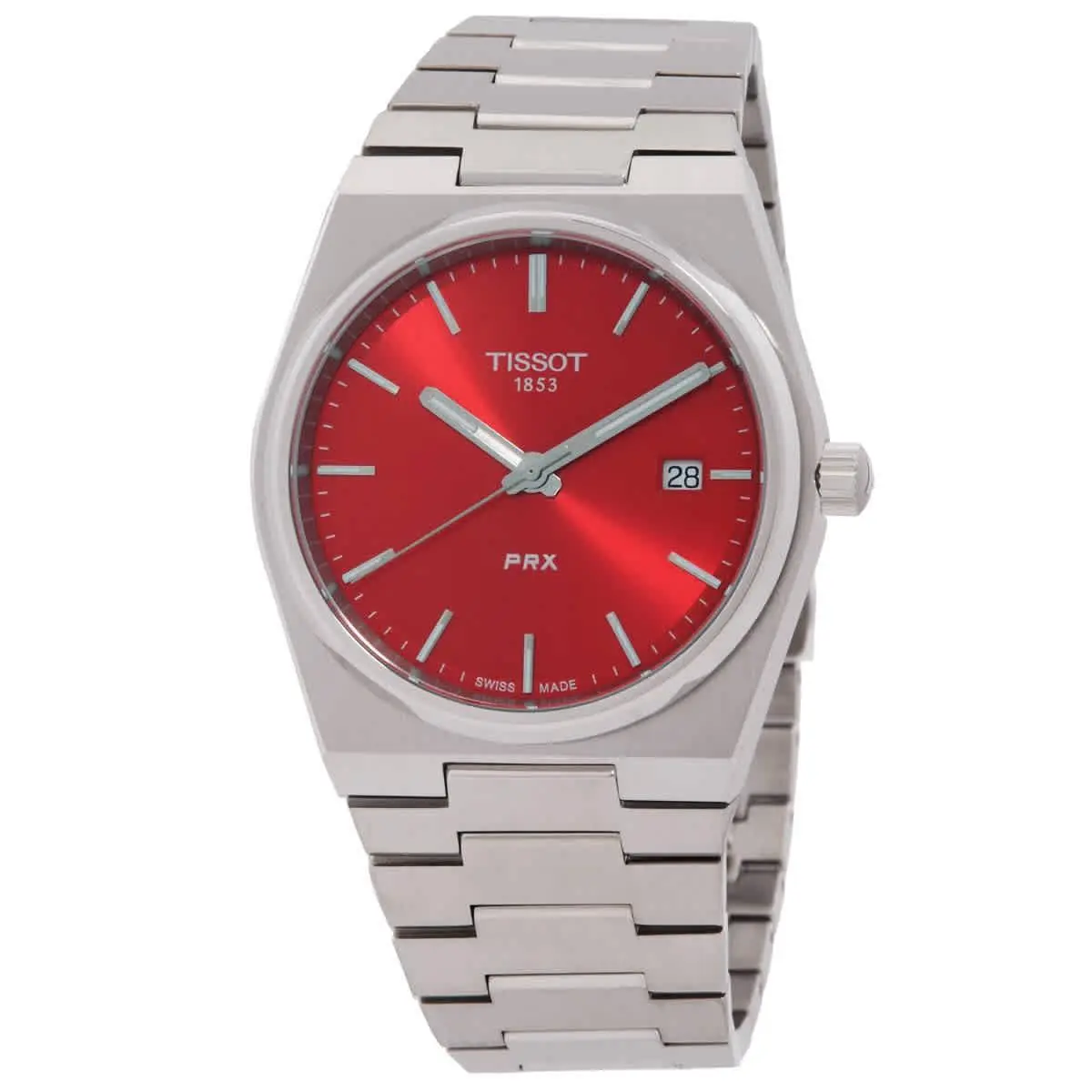 Prx Quartz Red Dial Men`s Watch T1374101142100 by Tissot
