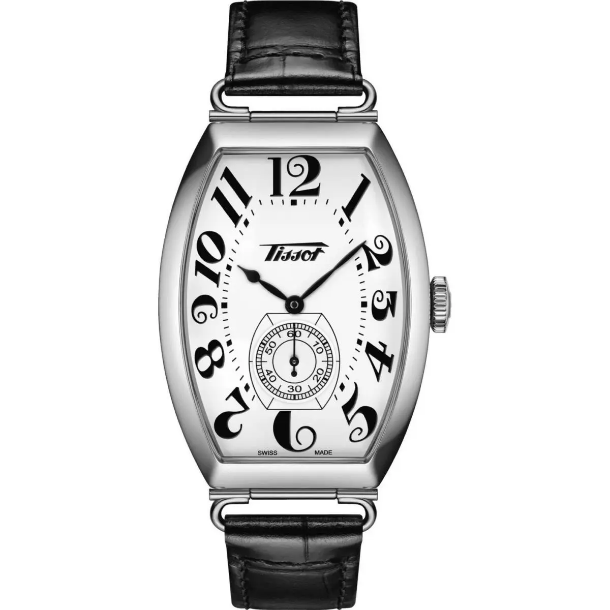 Tissot Men`s Watch Heritage Porto Mechanical Black Leather Strap T1285051601200
