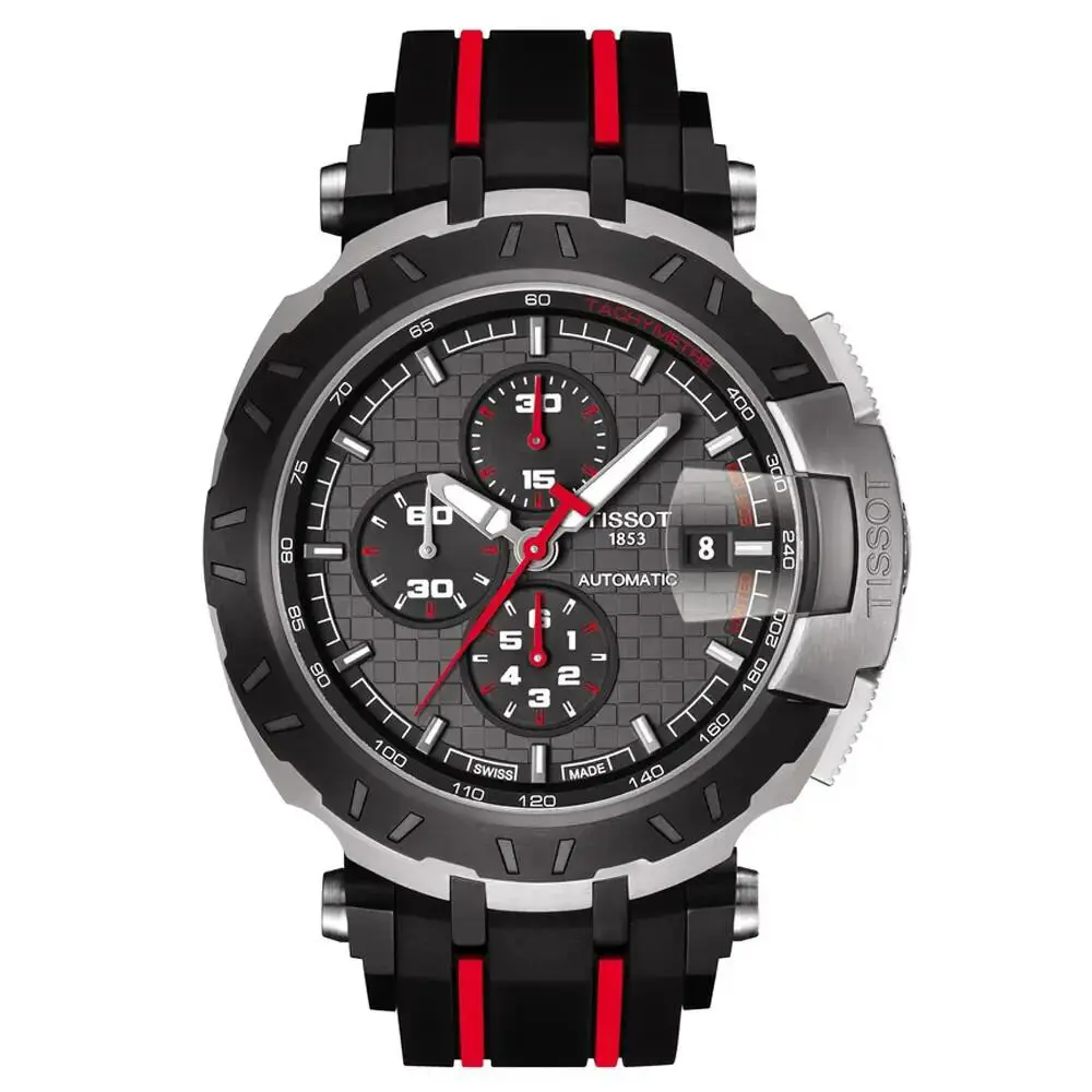 Tissot T-race Motogp 2015 Automatic Black Red Dial/band Watch T1154172705701