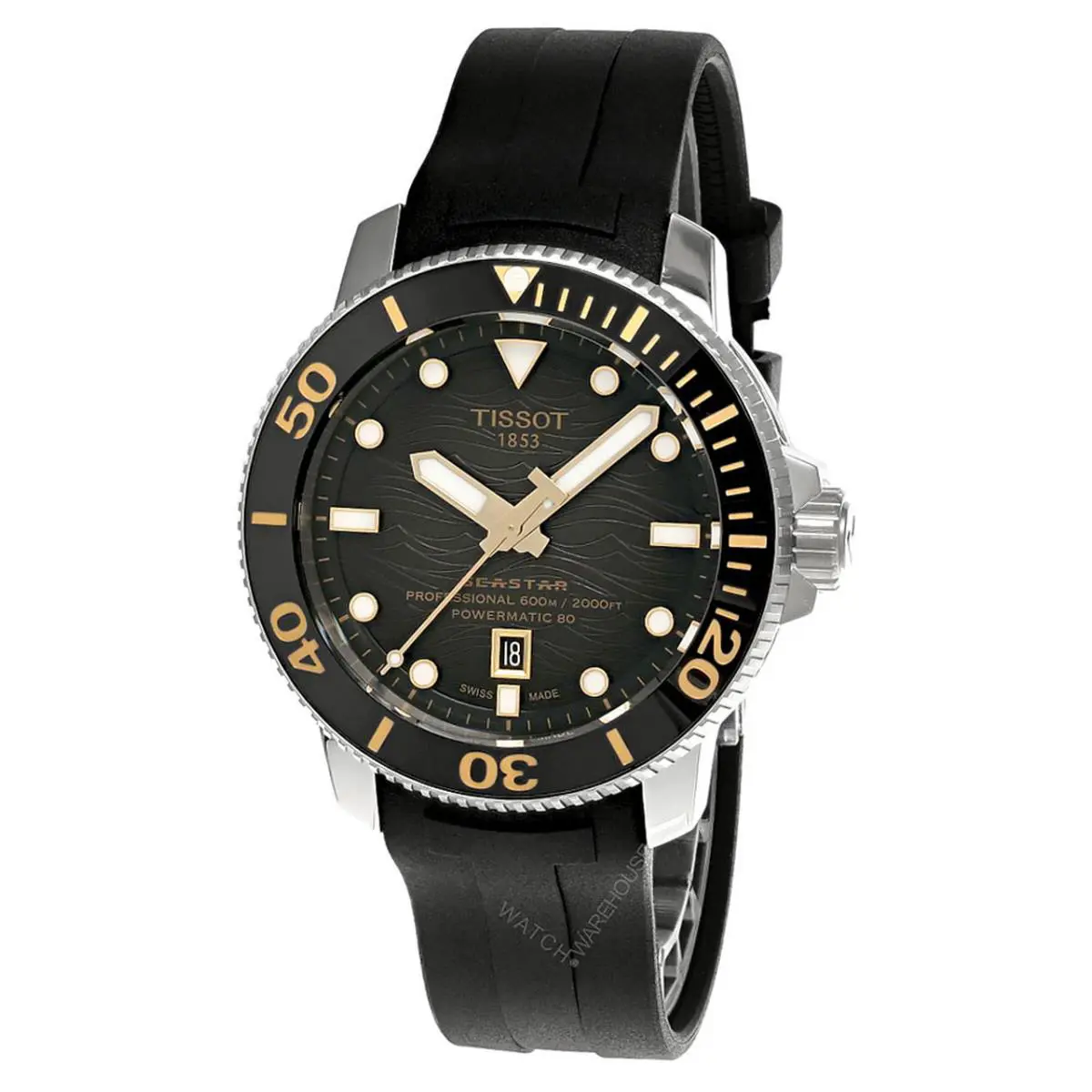 Tissot Seastar 2000 Professional 46mm Rubber Men`s Watch T120.607.17.441.01