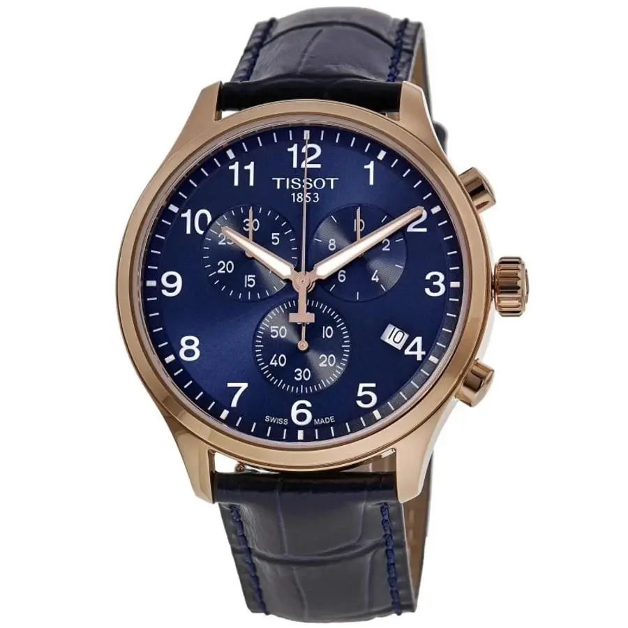 Tissot Chrono XL Classic Blue Dial Leather Men`s Watch T116.617.36.042.00