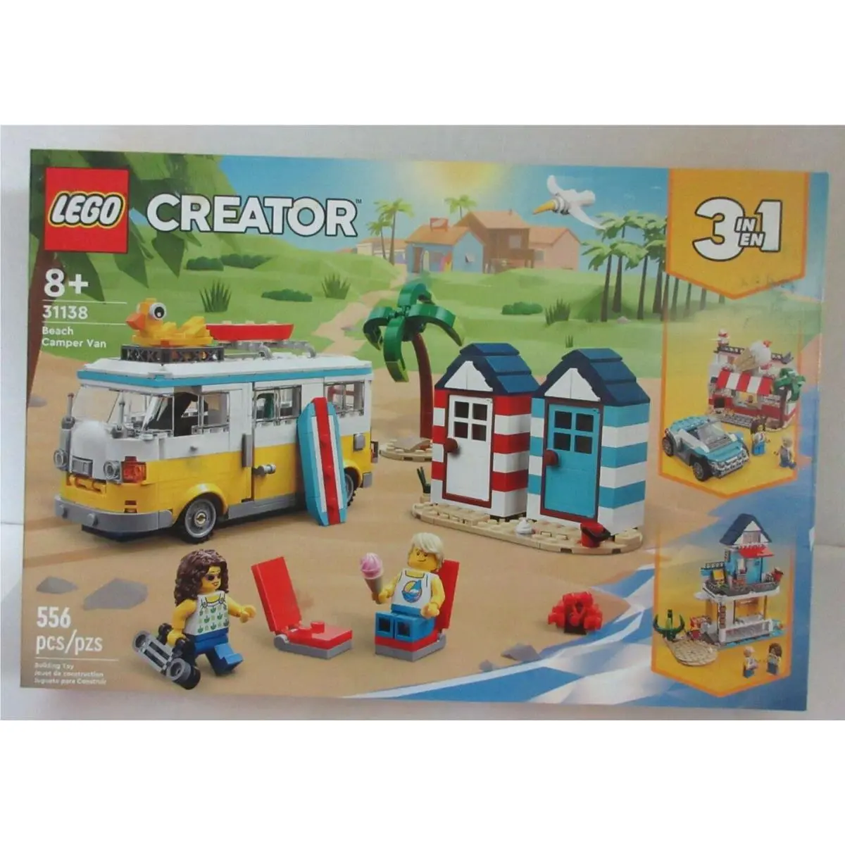 Lego 31138 Beach Camper Van Creator 3 in 1 Legos Set vw Bus rv Ice Cream