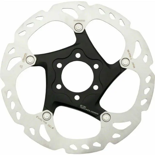 Shimano Deore XT SM-RT86-S Disc Brake Rotor - 160mm 6-Bolt Silver/black