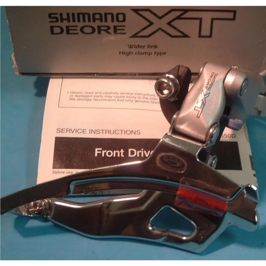 Shimano Deore XT M751 34.9MM Mtb Front Derailleur-NEW/NOS-TP/BS-3x8/9-Spd-`02NIB