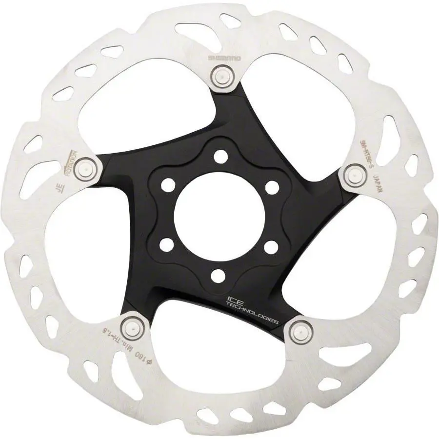 Shimano Deore XT SM-RT86-S Disc Brake Rotor - 160mm 6-Bolt Silver/black