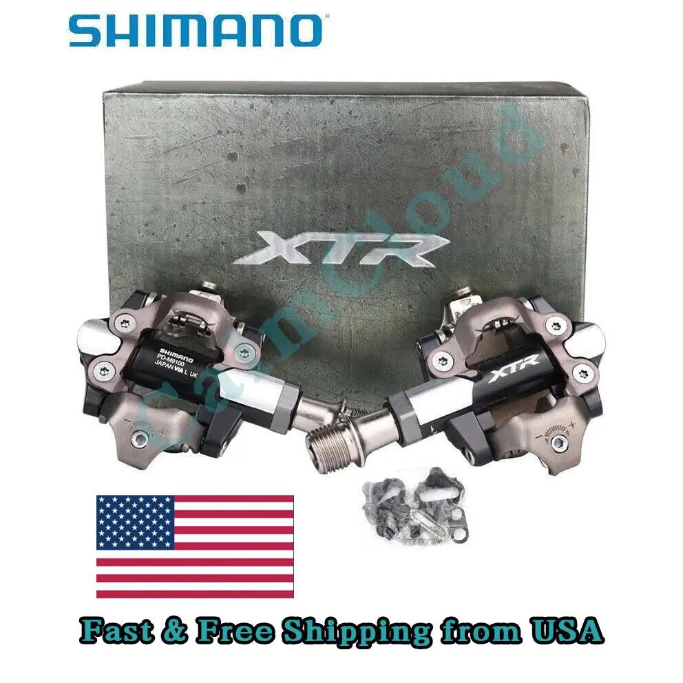 Shimano Xtr PD-M9100 Spd Race Mtb/xc Race Pedal Standard Bike Pedals Set Cleats - Multicolor