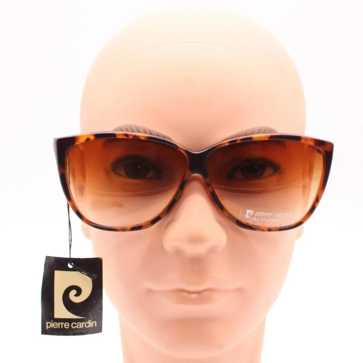 Vintage Pierre Cardin Tortoiseshell Sunglasses Unisex Retro Big Frame 80`s
