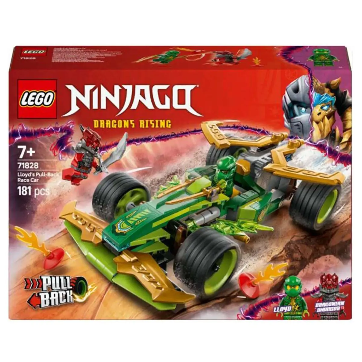 Lego Ninjago Lloyd`s Pull-back Race Car Building Set 71828