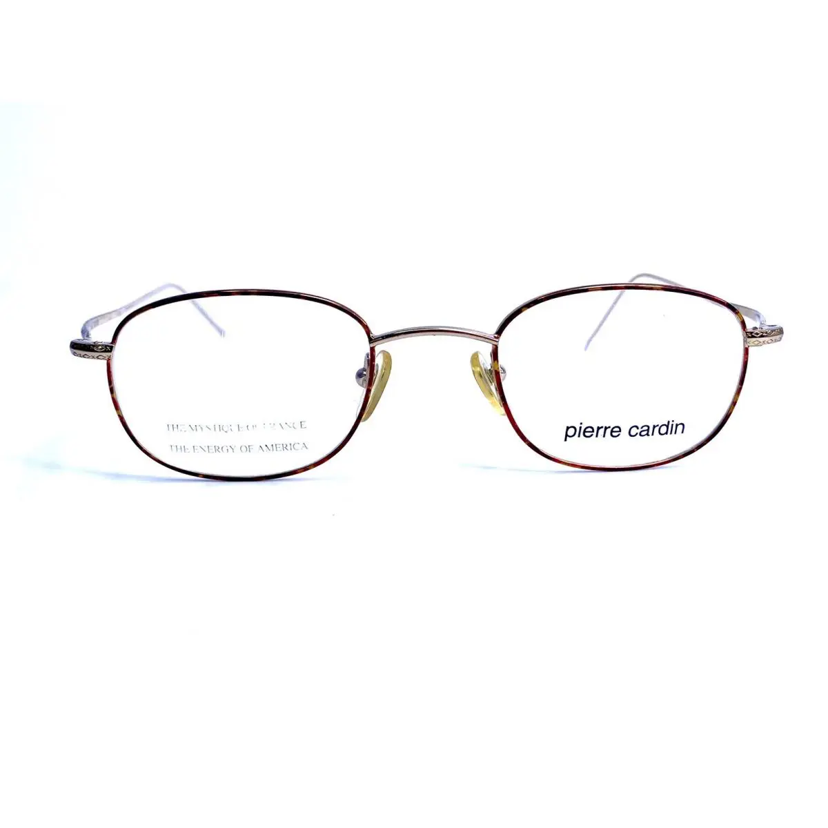Vtg Pierre Cardin Gold Tortoise Oval Eyeglasses France PC-2000 46 21 140