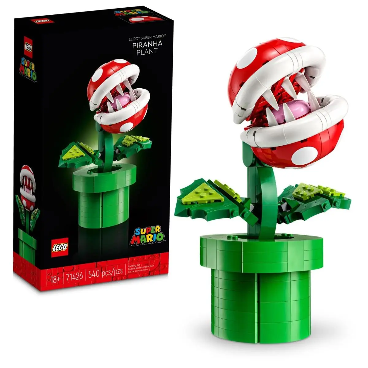 Lego Super Mario Piranha Plant Building Sets For Adults - Green